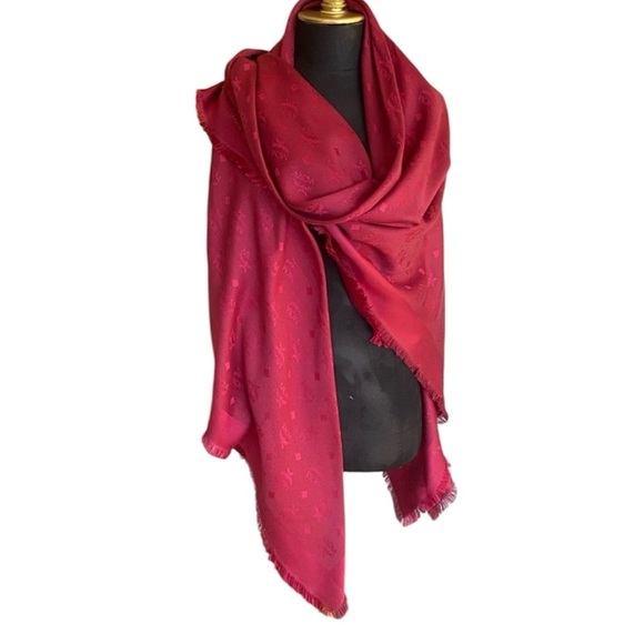 MCM Accessories - MCM JACQUARD MONOGRAM SCARF LARGE SILK